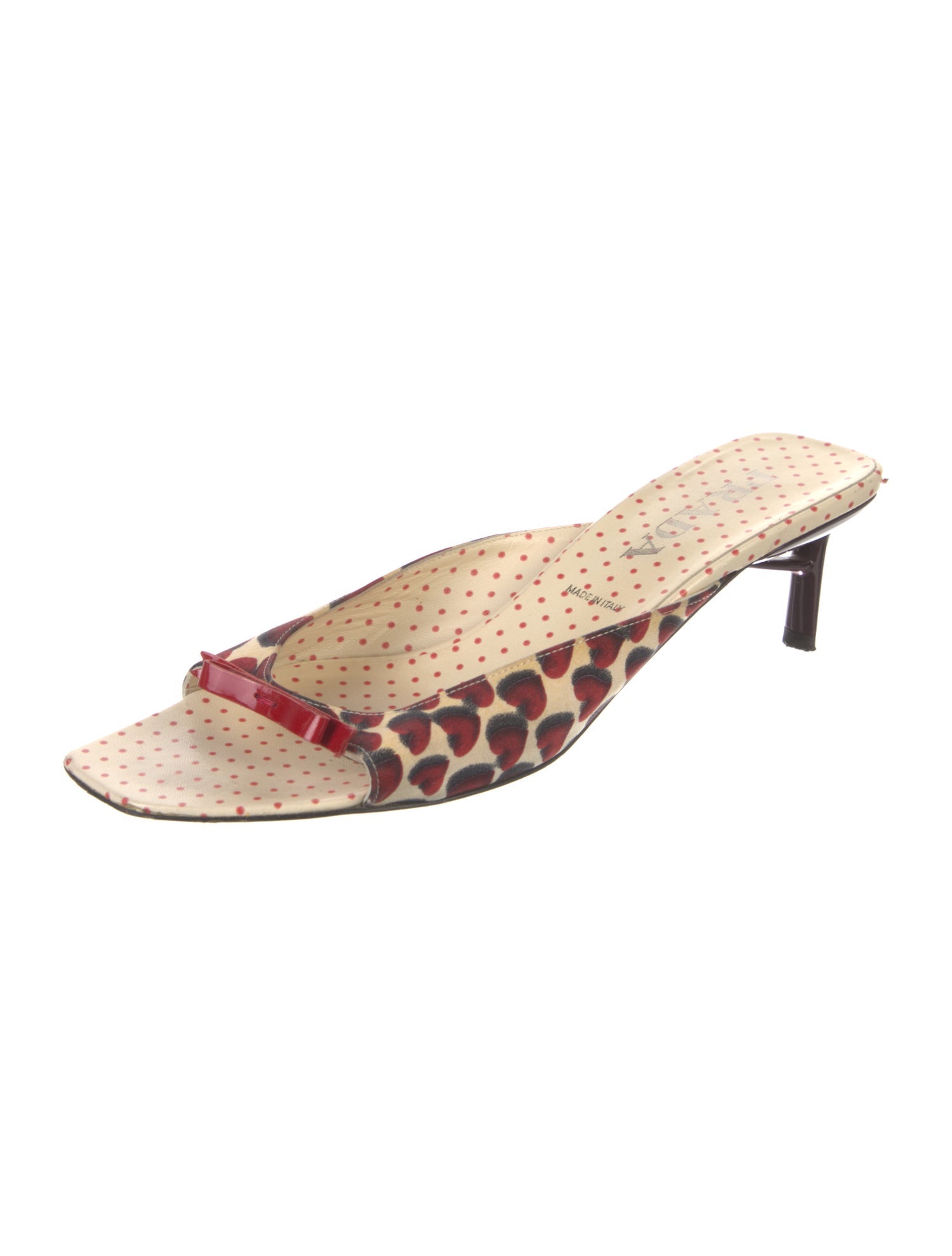 Prada Leather Printed Slides